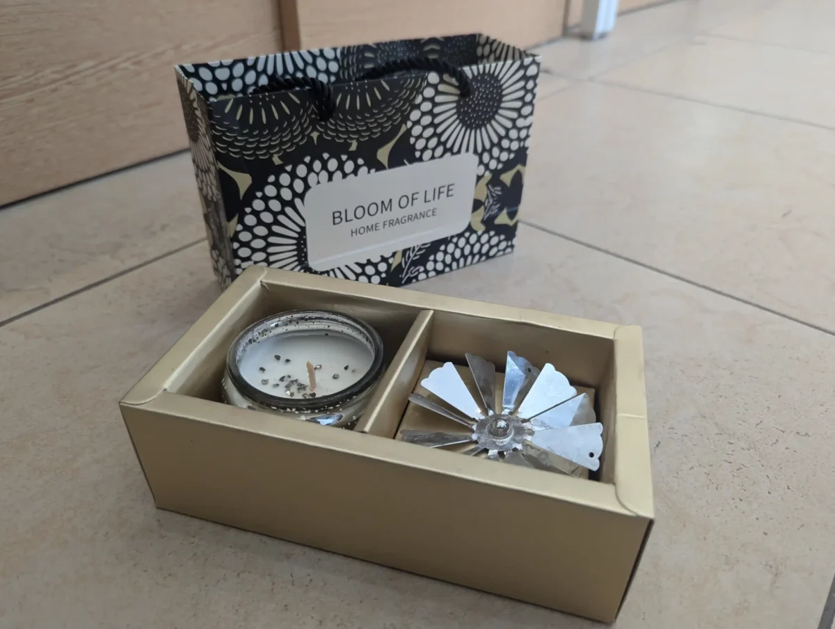 Sparkling Silver Candle and Windmill Set3 scaled