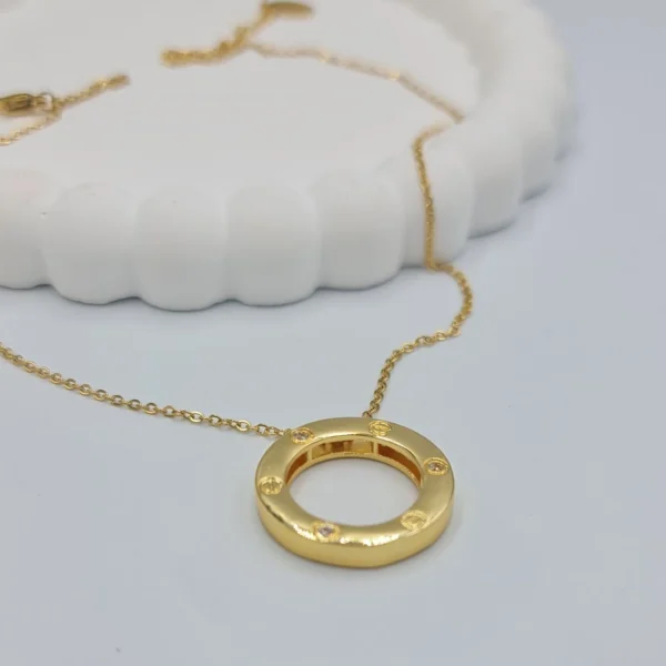 Gold Circle Necklace