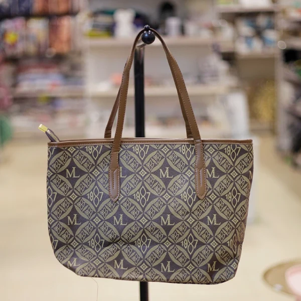 Brown Patterned Handbag